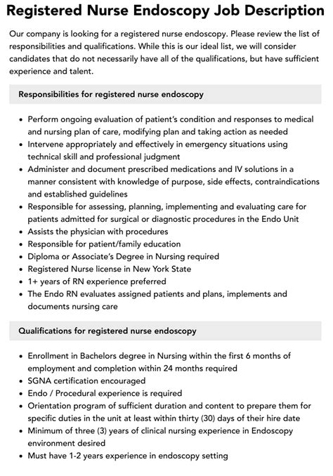 endoscopy registered nurse jobs