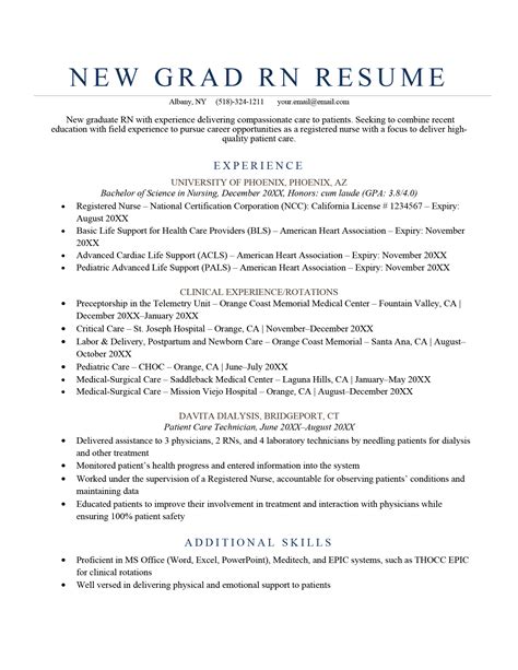 new grad registered nurse